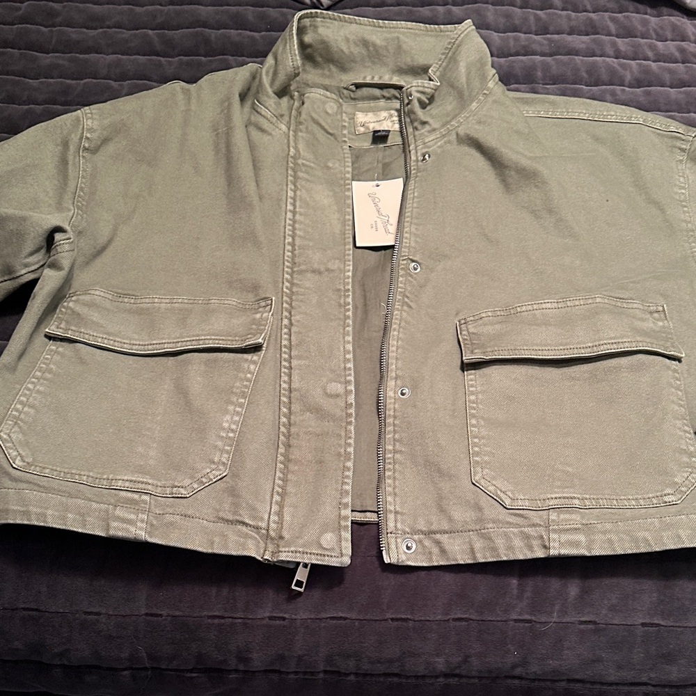 Universal Thread Olive Utility Zip Jacket - sz La… - image 4